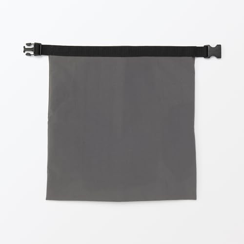 無印良品 MUJI 84843099 Adjustable Height Lunch Bag, Roll Top Type, Large, Gray