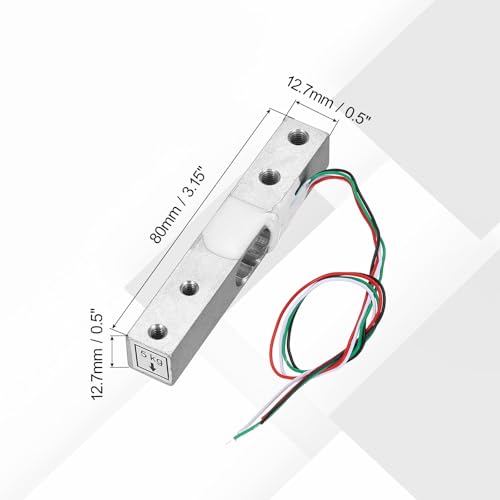 QUARKZMAN Digital Load Cell Weight Sensor 5 kg + HX711 Module Weighing Sensor 24 Bit Precision A/D Dual Channel 20 x 33 mm for DIY Portable Electronic Kitchen Scale Kit 1