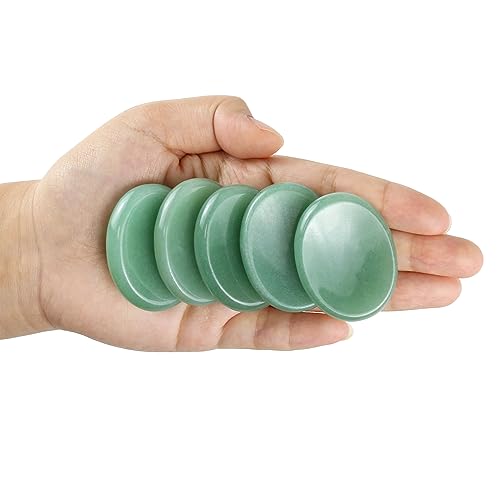 Worry Stones Green Aventurine Crystal, Oval Palm Stone(1PCS)
