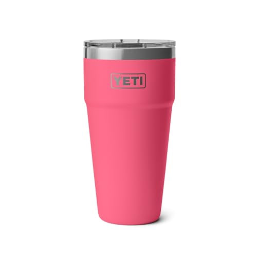 YETI Rambler 30 oz Stackable Tumbler, Stainless Steel, Vacuum Insulated with MagSlider Lid Tropical Pink