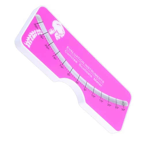 Scoliometer Scoliosis Test Scoliosis Measuring Tool 0-30° Measurement Evaluation Diagnosis of Back and Spine Scoliosis Pink