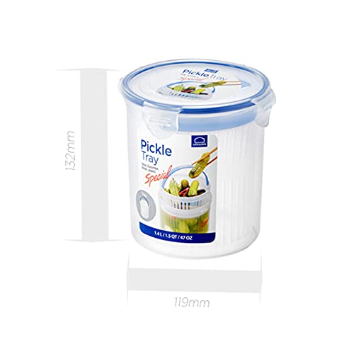 LocknLock 47-ounce round tall food container with secure lid, ideal for storing leftovers and meal prep