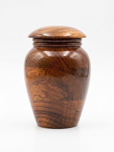 Wooden Cremation Urns for Ashes Adult Male/Female -Decorative Urns-Wooden Small Cremation Urn for Funeral for Pet or Human Ashes.. (Plain URN)
