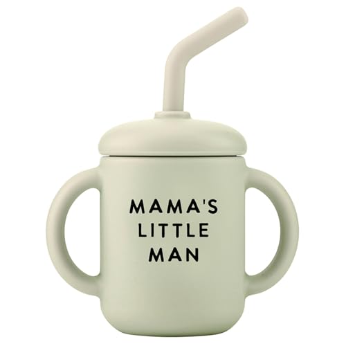 Stephan Baby Mommy & Me Gifts - Gift Boxed Wine Glass & Sippy Cup Drinkware Set, 2-Piece, Mama + Lil Man