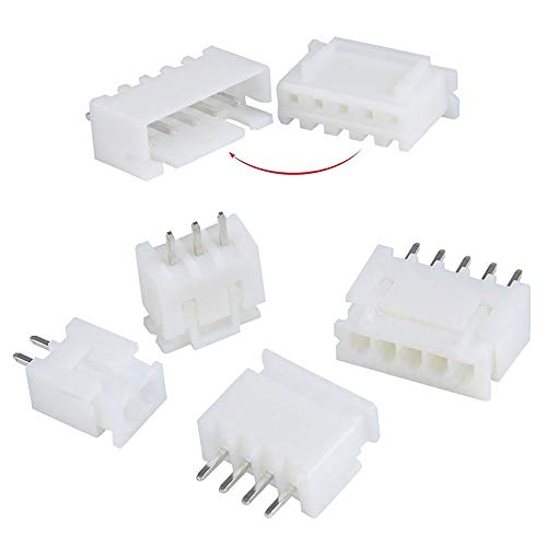 YIXISI 460 Piece JST Connector Kit, JST-XH, 2.54 mm Pitch Female Pin Header, JST Adapter Cable Plug, JST Male and Female Connector (2/3/4/5/6 Pin) White-Jst Xh