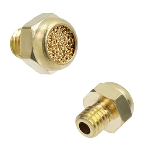 LC LICTOP M5 brass flat exhaust muffler, pneumatic air silencer, 10-piece set