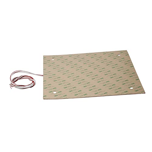 3D Printer Silicone Heater 12.2X12.2 inch 220V 750W Hotbed Mat Heated Bed Pad with Thermistor Strong Adhesive Backing for cr-10 cr-10s