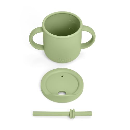 Jeep 100% Silicone 10-Piece Baby Feeding Set by Delta Children, Light Green