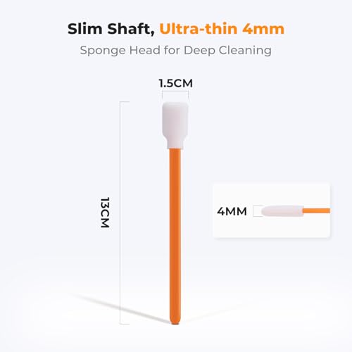 K&F CONCEPT 200 Foam Cleaning Swabs,for Electronics,Camera,Deep Cleaning 200PCS