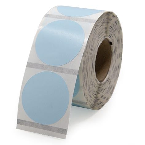 Blue 1.25" Circle Direct Thermal Labels