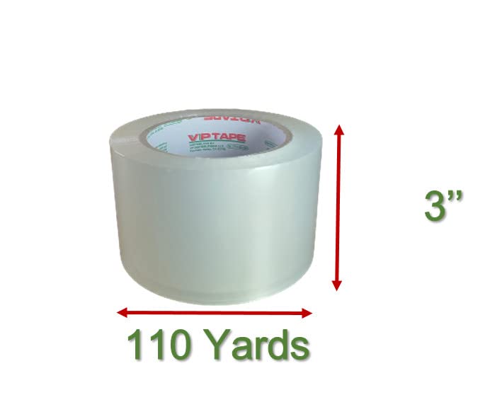 VPTAPE Industrial Packaging Tape, 3 Inch x 110 Yards, Thickness 2.0 Mil, Clear, 6 Rolls… (6),2.0 Mil 3inch x110 yard(318c)