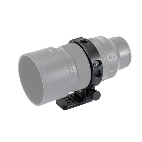 FocusFoto Metal Tripod Collar Mount Ring 85mm for Viltrox AF 135mm F1.8 LAB FE/Z-Mount Lens, Bottom with 1/4" & 3/8" Thread Screw Mount Dovetail Groove Quick-Release Plate for Acra-Swiss Tripod