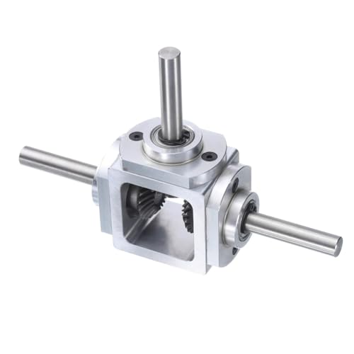 Gear-Box 90 Degree Right Angle Bevel- 1:1 Reversing Double Output Shaft 1 Module 20 Teeth Bevel Gear