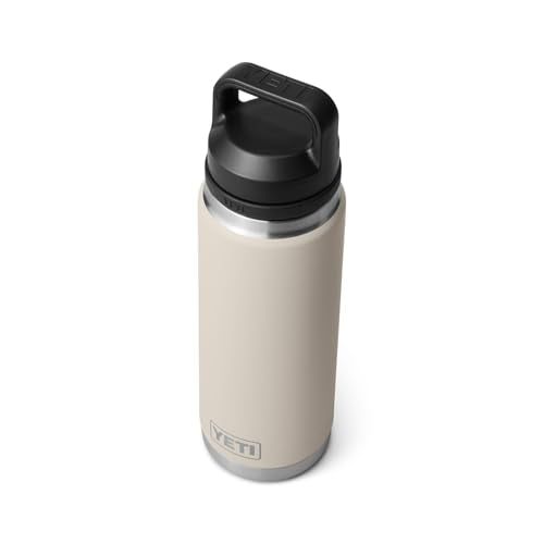 YETI Rambler 26 oz Bottle, Leakproof, Vacuum Insulated, Stainless Steel with Chug Cap, Cape Taupe
