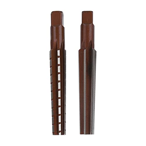 Taper Reamer Pack of 2 - Coarse and Fine Morse Taper Reamer, High Carbon Steel, Drill Bit Cutter with Straight Shank, Hand Reamer (MT1#)