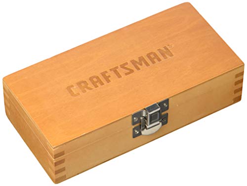CRAFTSMAN 926004 6-piece router bit set for edge treatment and grooving, shown in storage case
