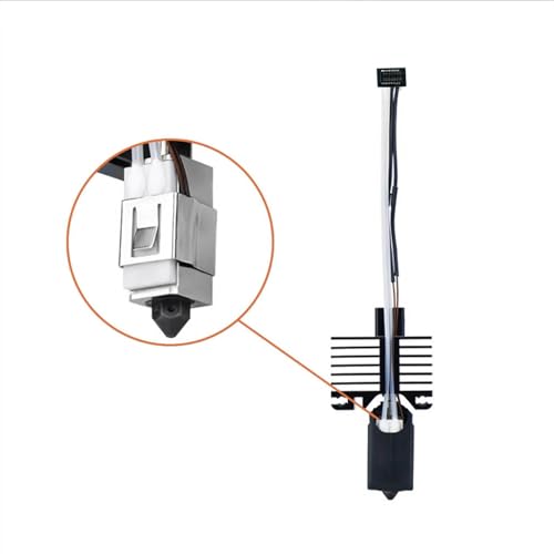 24V 48W 300℃ High-Temperature Ceramic Heater and Thermistor with Thermal Grease, Fixing Clip for Bambu Lab P1P/P1S 3D Printer, 2PCS P1S/P1P