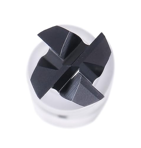 Accusize Industrial Tools M42 cobalt TiAlN square nose finishing end mill, 1/2-inch center-cutting CNC tool