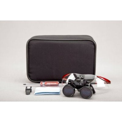 [Australia - AusPower] - Dental Surgical Loupe 3.5X Working Distance 360-460mm Burgundy Sport Frame 