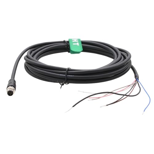M8 6-pin GPIO Power I/O Open Cable for Basler Camera ace 2 V, Boost R, Racer 2 S, Vision System Sensor Industrial Automation Control, A Coding, Shielded, 1m M8 6 pin male to open