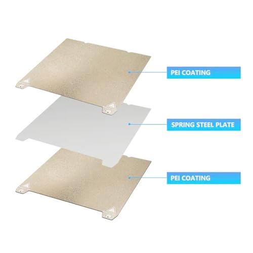 Double-Sided Texture PEI Building Plate for Creality K1 Max, 3D Printer Textured PEI Spring Steel Plates Printing Bed for K1 Max 315 x 310 mm 315x310
