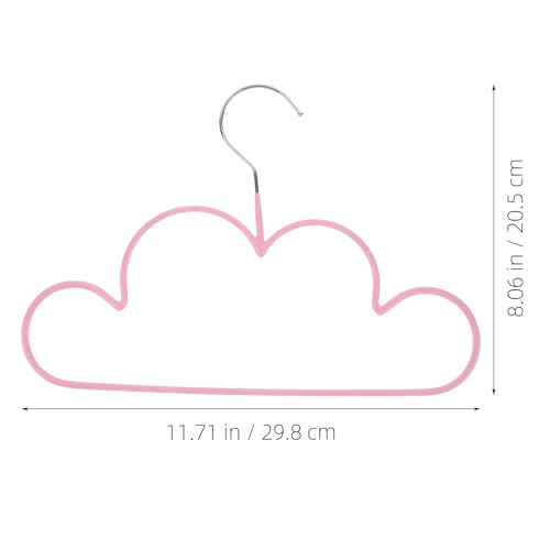 Cloud Shape Hangers 10 Pack Non Slip Clothes Hangers for Drying Wet Clothes Heavy Duty Metal Hanger for Kids Closet Space Saving Organizer 11.73 X 8.07 X 0.15 in