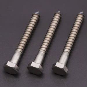 [Australia - AusPower] - (6 PCS) 3/8 x 4" Stainless Steel Hex Lag Screws Bolts, 304 Stainless Steel Hexagon Head Lag Wood Screws, Partial Thread, by RoyceMart 3/8 x 4" 6 