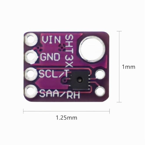 ARCELI SHT31-D Temperature Humidity Sensor, Digital Output Temperature and Humidity Sensor Module IIC I2C Interface 3.3 V Compatible with Arduino, Pack of 5 5 Stück