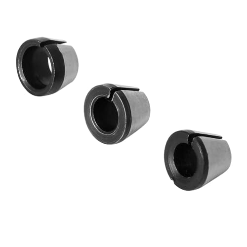 Pack of 3 Collets Adapter, Collet Chuck Tool Adapter with 2 Clamping Nuts for Straight Grinder Cutting Engraving Machine