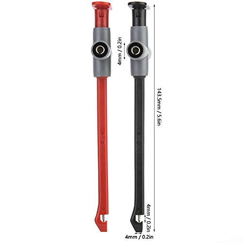 [Australia - AusPower] - 2Pcs P5010 Puncture Probe Wire Piercing Probe Test Clip Automotive Test Wire Kit 4mm Banana Plug Extension Test Cable Set Auto Repair Multimeter Testing Tool 