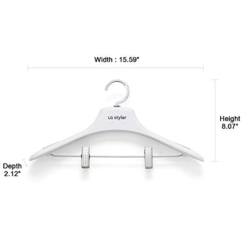 LG Styler Clothes Shirts Suit Hanger Holder with Non-Slip Pad, Stainless Steel Clips and Hooks