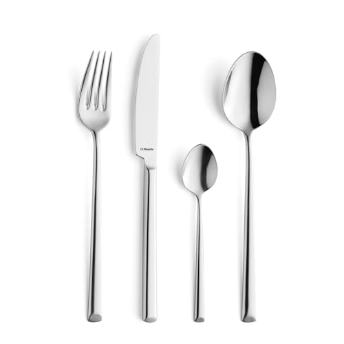 Set of 12 coffee spoons, 18/10 stainless steel, 140 mm long. METROPOLE