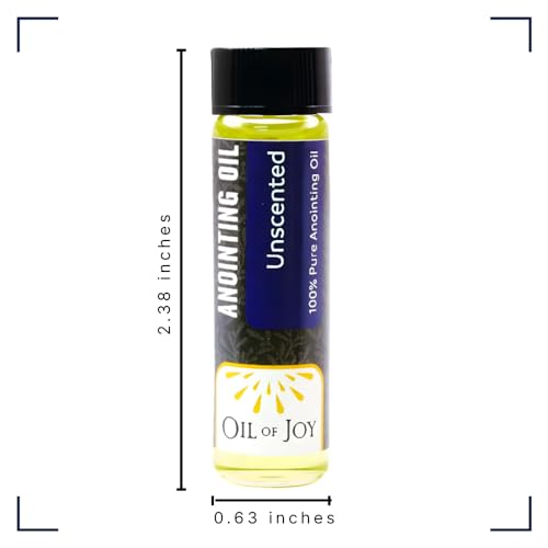 Anointing Oil Unscented for Prayers 1/4oz Pack of 6 by Oil of Joy Represents the Holy Spirit, Peace, Strength, Blessings, and Purification