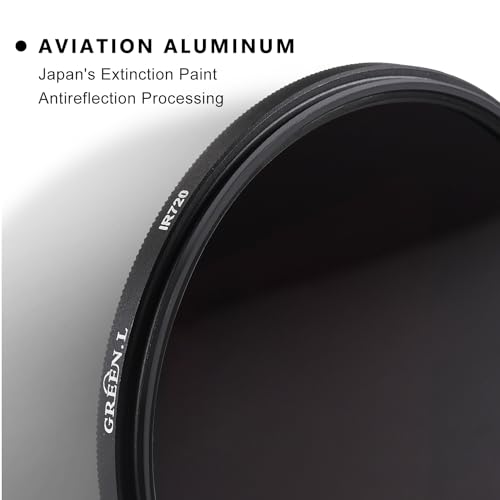 GREEN.L 95mm Infrared Filter, 95mm IR 720nm (R72) Filter for Camera Lens