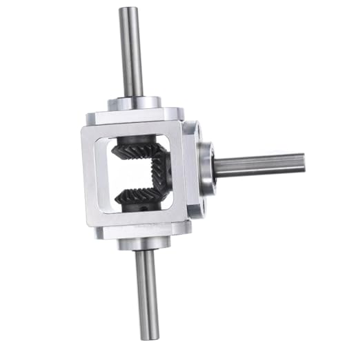 Gear-Box 90 Degree Right Angle Bevel- 1:1 Reversing Double Output Shaft 1 Module 20 Teeth Bevel Gear