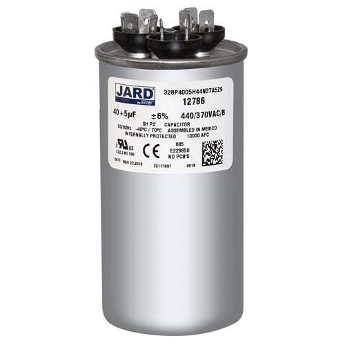 [Australia - AusPower] - 40 + 5 uF x 370 or 440 VAC - Jard # 12786 Round Dual Run Capacitor, Sold Each 