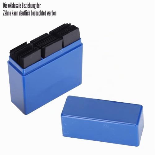 Pack of 300 dental articulation paper, dental teeth supplies dental accessories with plastic dispenser (blue) blue