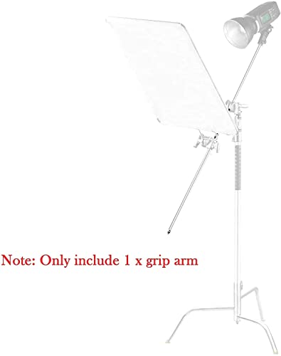 Soonpho 50 inch Extension Grip Crossbar Arm for Heavy Duty C Stand with 1/4 & 3/8 Thread for Softbox,Reflector,Umbrella,Flags, Diffusion and Other Studio Video Photography Equipment Boom Arm kit A