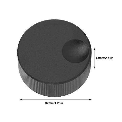 [Australia - AusPower] - Volume Control Black Matte Aluminium Knob for 6 mm Potentiometer 32 x 13 x 8 mm 
