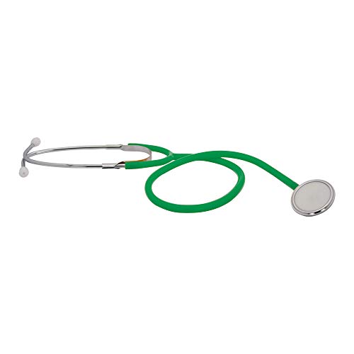 Flat head stethoscope in various colors, Nickel-free aluminum-plastic combination, ultra-light and super acoustics, Flexible Y-tube with chest piece, Ideal for doctors, nurses and for private use Green