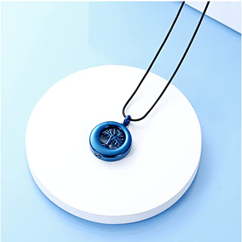 Hearbeingt Cremation Jewelry Urn Necklace for Ashes for Women Men, Circle of Life Eternity Memorial Pendant Ash Jewelry