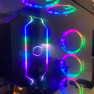 upHere 120mm RGB Series Case Fan,Quiet Edition High Airflow LED Case Fan for PC Cases-5 Pack