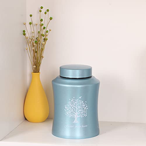 Adult Cremation Urn for Human Ashes - Medium Size for Dad or Mom - Funeral Urn (Blue) Blue