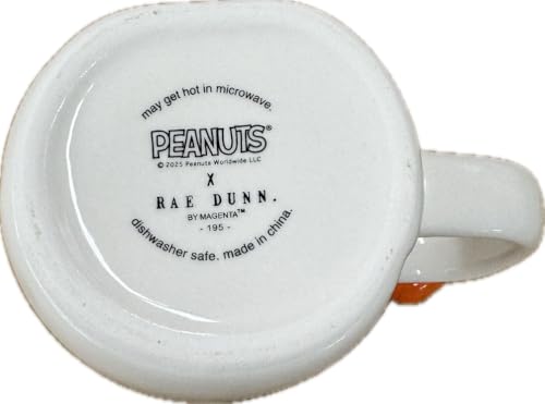 Rae Dunn Peanuts Halloween Ceramic Coffee Mug, Spooky Season Snoopy and Spooky Season