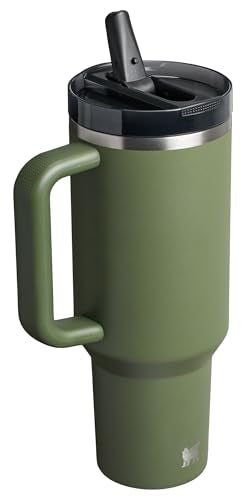 STANLEY Quencher ProTour Flipstraw Tumbler, 40 oz, Dried Pine 40 Ounces Dried Pine VRT
