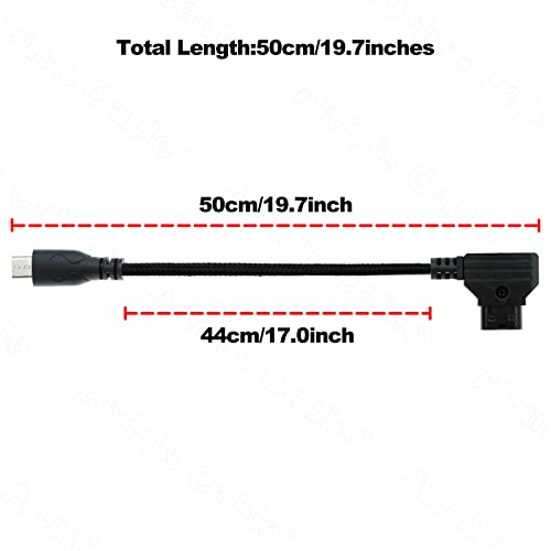 Alvin's Cables Micro USB to D Tap AlvinTap Protective DTap Motor Power Cable for Tilta Nucleus Nano Straight micro usb