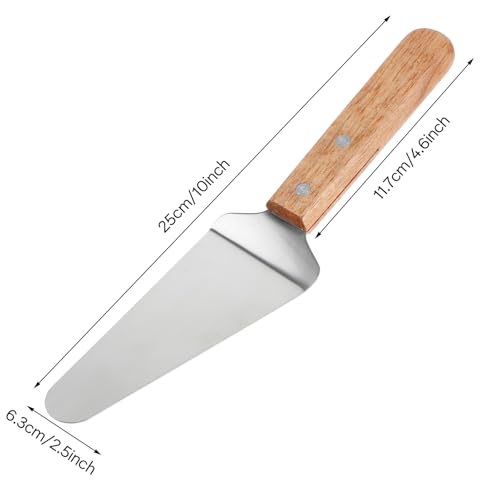 12 Pcs Pizza Server Spatula Pie Servers Spatula With Wooden Handle Shovel Stainless Suitable For And Easy to Grip Pizza Spatula Pie Knife Cake Servers
