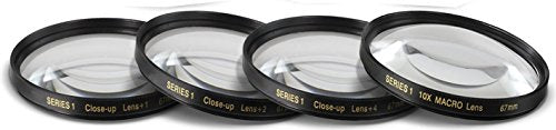 67mm Multi-Coated 7 Piece Filter Set Includes 3 PC Filter Kit (UV-CPL-FLD-) and 4 PC Close Up Filter Set (+1+2+4+10) for Nikon CoolPix P900, P950 Digital Camera