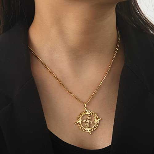St Brigid's Cross Saint Bridget Necklace Traditional Irish Celtic Cross Pendant Amulet Christian Pagan Religious Jewellery Woman Man Gift gold