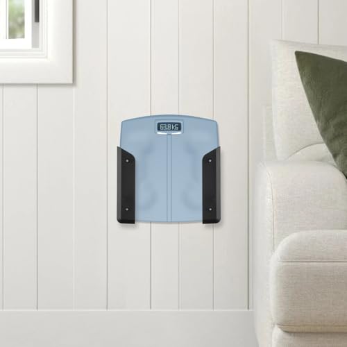NUOBESTY Compact and Lightweight Acrylic Wall Mounted Scale Holder for Bathroom and Bedroom Space Saving Wall Shelf Bracket for Digital Scales